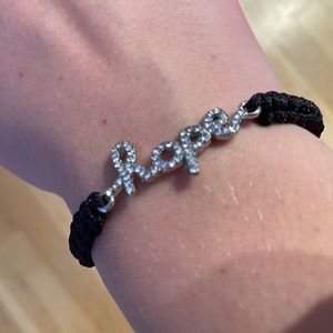 Diamond "hope" bracelet